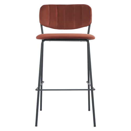 Стул барный eirill, велюр, кирпичный 2