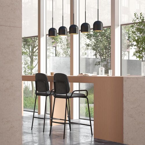 Стул барный ror, 2 frame, велюр, черный/черный 2