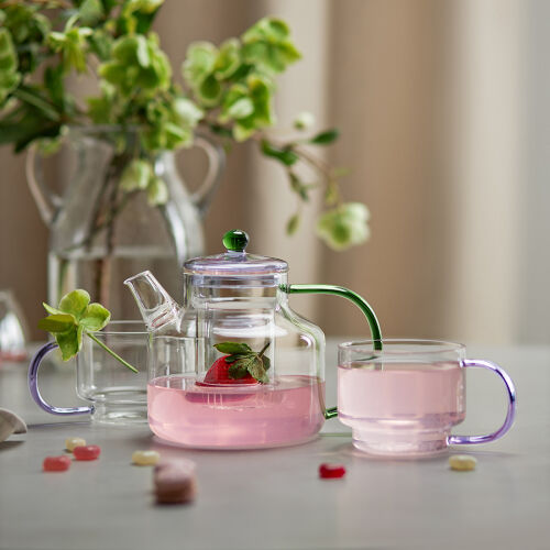 Набор кружек orb, 400 мл, прозрачные/фиолетовые, 2 шт. 2