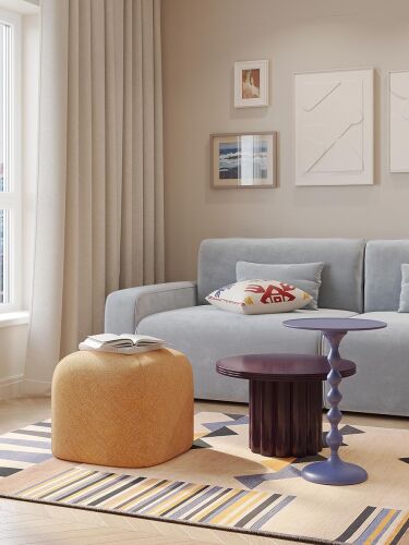 Столик кофейный vivlend, D57 см, ночная слива 6