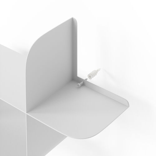 Набор металлических настенных полок montage, 2 шт., белый 4