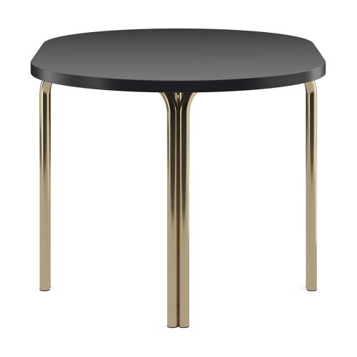 Столик кофейный ror, 75х50 см, латунь/черный 2