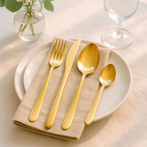 Набор столовых приборов pure, золотистые матовые, 24 пред. 3