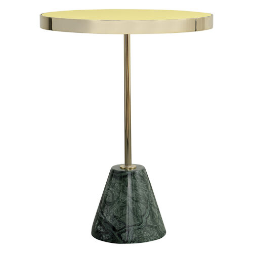 Столик кофейный kaya, D40,8 см, золотистый/зеленый 1
