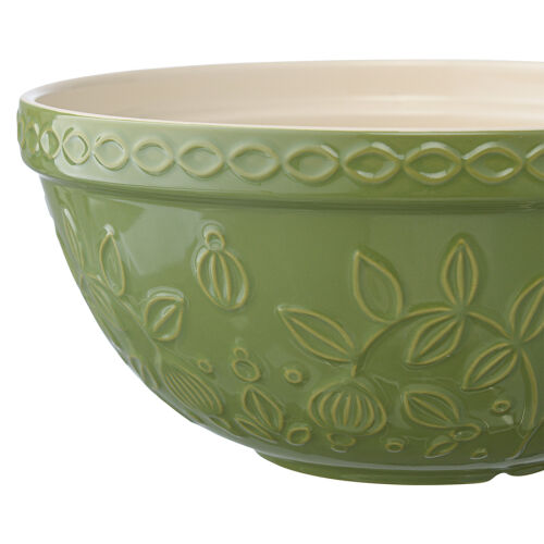 Миска зеленого цвета с рельефным узором Ягоды Тайги из коллекции 5