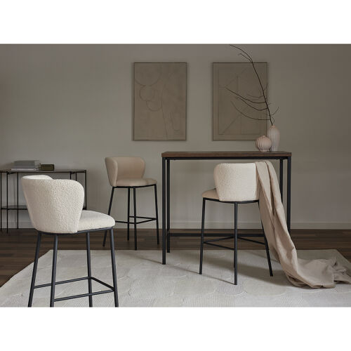 Стул барный foggy, букле, молочный 2