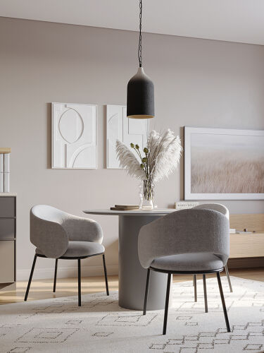 Светильник подвесной sustainable collection, D22х39 см, черный/б 6