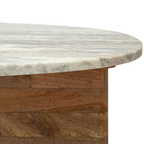 Столик кофейный torhill, 75х52 см, бежевый/мрамор 6