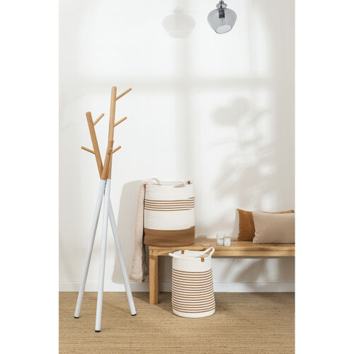 Вешалка напольная amundsen, 172 см, белая/натуральное дерево 2