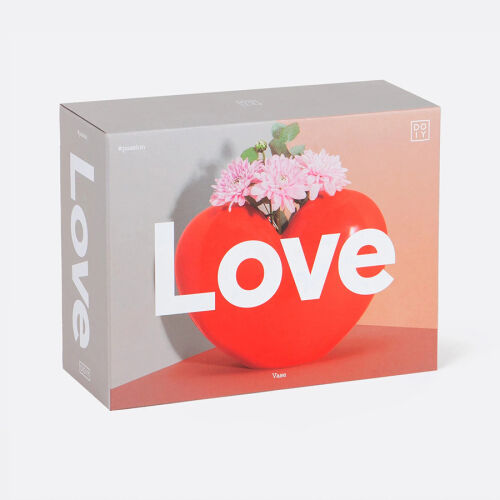 Ваза для цветов love, 15,5 см, красная 7 Ваза для цветов love, 15,5 см, красная 7