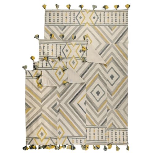 Ковер из хлопка с контрастным узором и кисточками из коллекции e 6