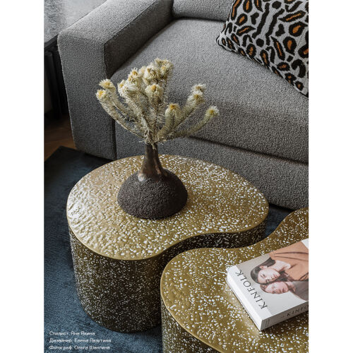 Набор из 2-х столиков grannis, золотистые 1