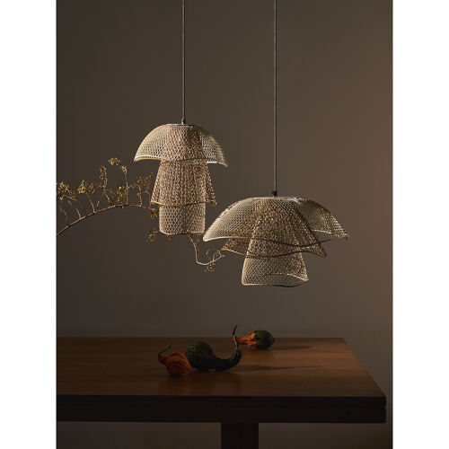 Светильник подвесной vinger, D28х37 см, белый/бежевый/золотой 4