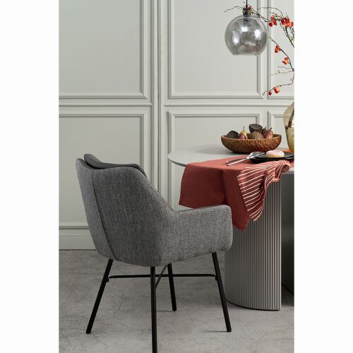 Стул allar, экокожа, рогожка, серый 4