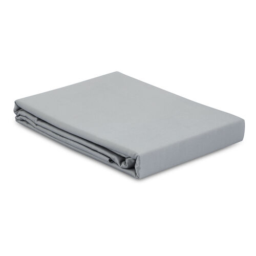 Простыня из премиального сатина светло-серого цвета из коллекции essential, 180х270 см