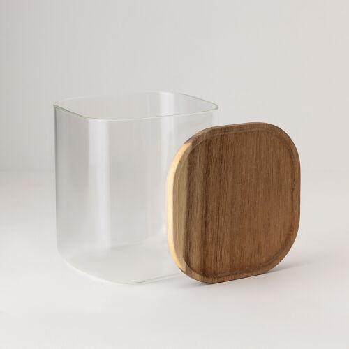 Банка для хранения квадратная glass acacia, 1,5 л 3