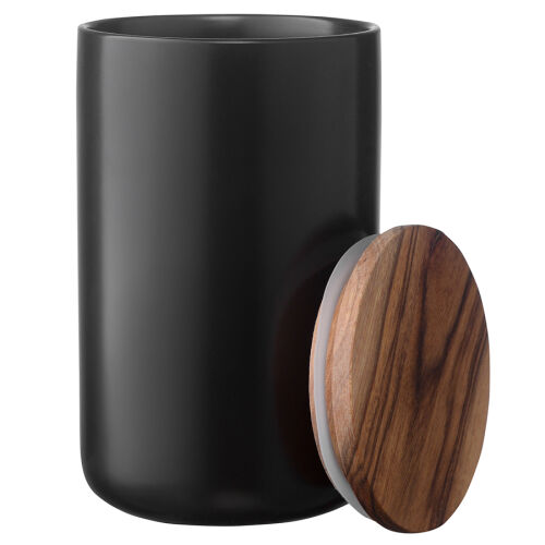 Банка для хранения керамическая, 750 мл, черная 4