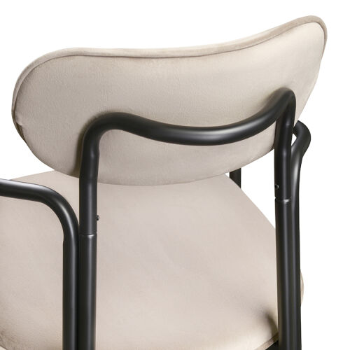 Стул ror, round, велюр, черный/бежевый 4