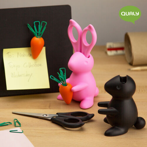 Ножницы+магнит со скрепками bunny, розовый 1 Ножницы+магнит со скрепками bunny, розовый 1