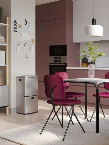 Стул ror, y, велюр, черный/пурпурный 2