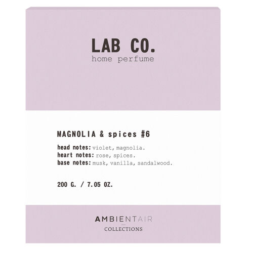 Свеча ароматическая lab co, magnolia&spices, 40 ч 3