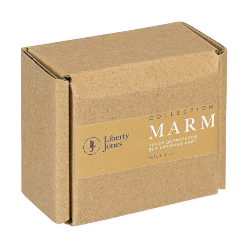 Набор держателей для именных карт marm, белый мрамор, 4 шт. 3