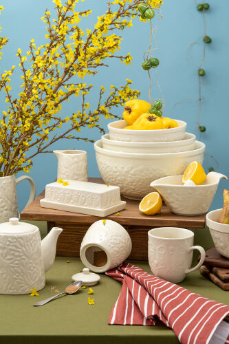 Масленка birds of paradise, кремовая 1