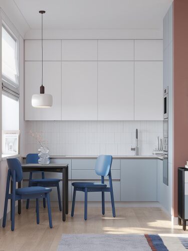 Стул saga, рогожка, синий 1