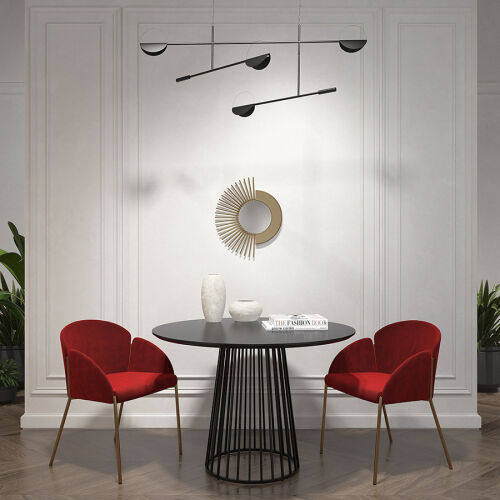 Стул raspy, велюр, бордовый 2