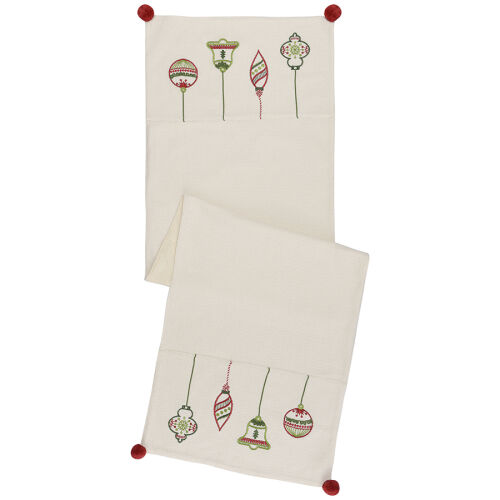Дорожка с вышивкой christmas decorations из коллекции new year e 5 Дорожка с вышивкой christmas decorations из коллекции new year e 5