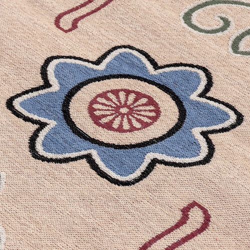 Ковер из хлопка по мотивам эвенских орнаментов из коллекции cult 7