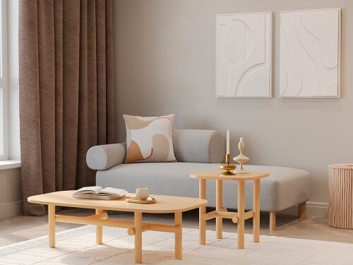 Стол журнальный ottal, 110х59,5х32 см, бук, бежевый 1