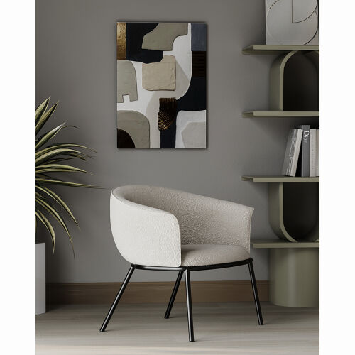 Лаунж-кресло paal, букле, бежевое 4