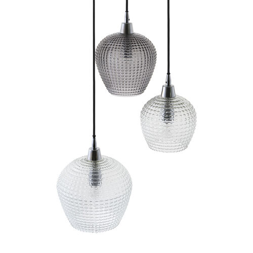 Светильник подвесной каскадный aurora, D50 см, серый/прозрачный 3