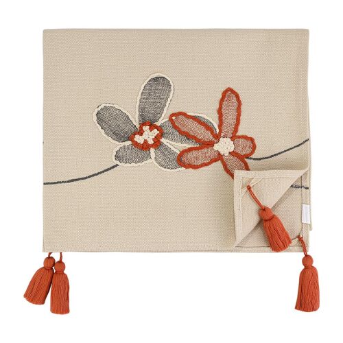 Дорожка на стол stone flowers из коллекции ethnic, 45х150 см