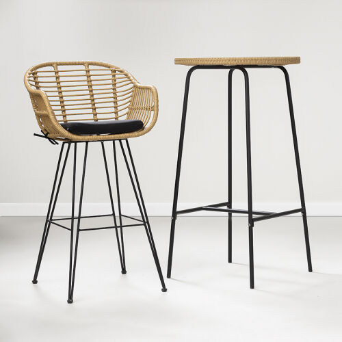Стул барный vetle bent, ротанг 15