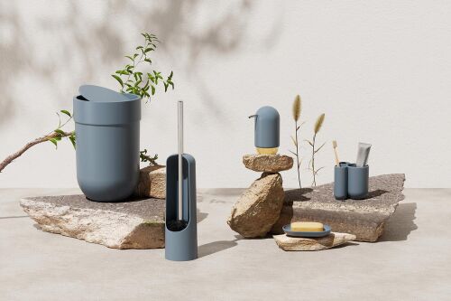 Корзина для мусора с крышкой touch, 6 л, голубая 3