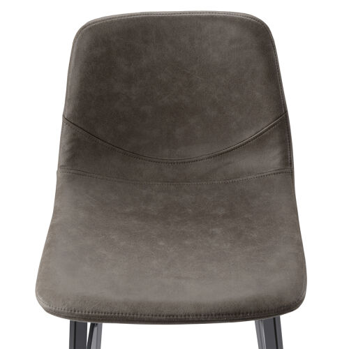 Стул барный hugh, экокожа, серо-коричневый 6