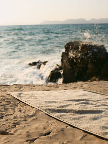 Полотенце банное бежево-серого цвета из коллекции essential, 90х 3