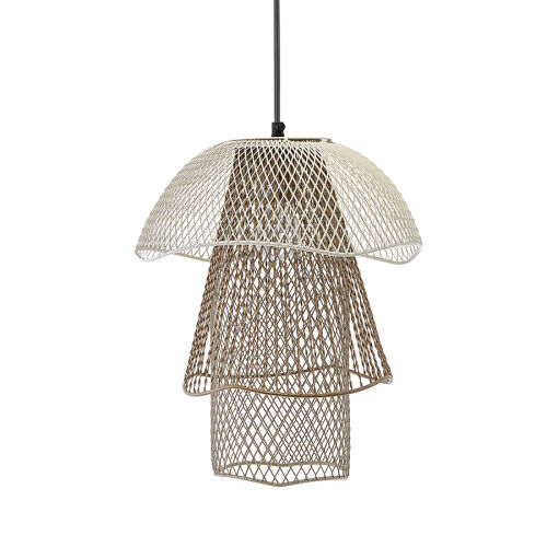 Светильник подвесной vinger, D28х37 см, белый/бежевый/золотой 5