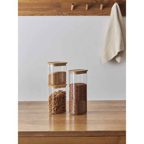 Банка для хранения прямоугольная glass bamboo, 2 л 3 Банка для хранения прямоугольная glass bamboo, 2 л 3