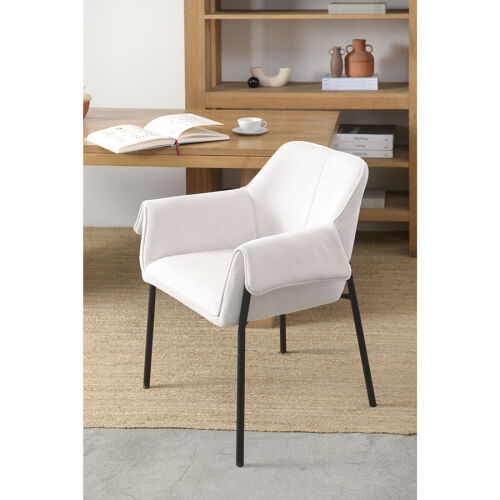 Стул aline, шенилл, молочный 2