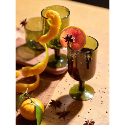 Набор бокалов для вина flowi, 410 мл, темно-зеленые, 2 шт. 1