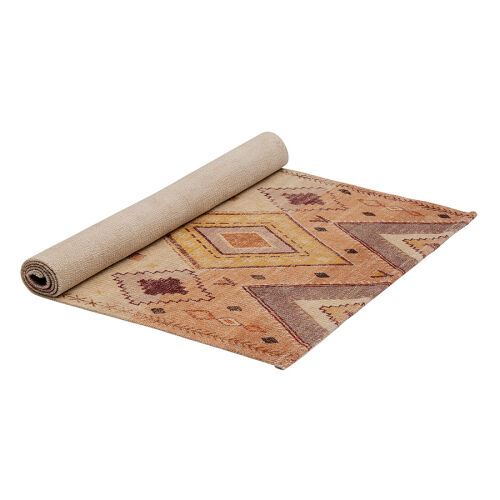 Ковер из хлопка с этническим орнаментом цвета лаванды из коллекц 2