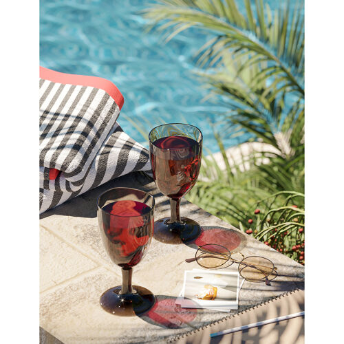 Набор бокалов из акрила hollow для вина, 430 мл, серо-коричневый 5