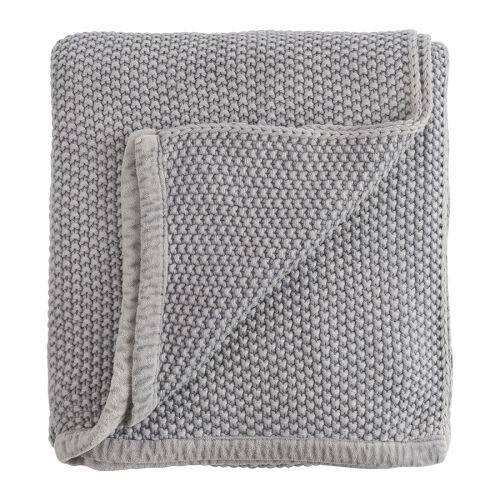 Плед из стираного хлопка серого цвета из коллекции essential, 13 4