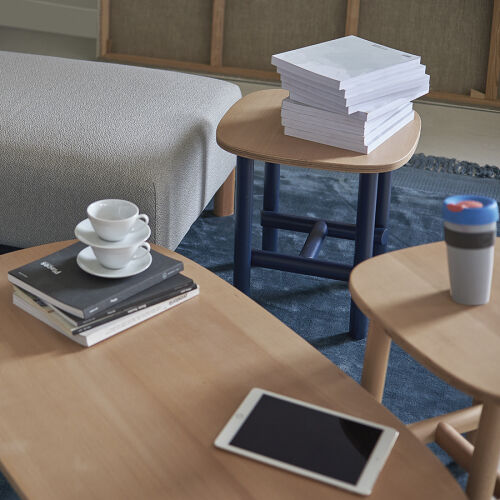 Столик ottal, 44,5х44,5х45 см, бук, бежевый/синий 2