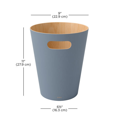 Корзина для мусора woodrow, 7,5 л, серо-голубая 7 Корзина для мусора woodrow, 7,5 л, серо-голубая 7