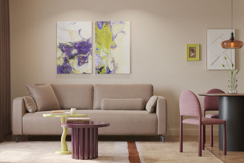 Столик кофейный vivlend, D57 см, ночная слива 2