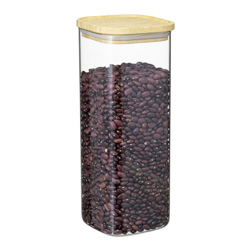 Банка для хранения квадратная glass bamboo, 1,9 л 4 Банка для хранения квадратная glass bamboo, 1,9 л 4